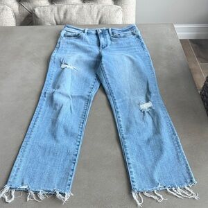 Women’s Vici Lara super stretch frayed hem cropped Jeans